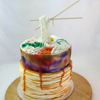Gravity Cake - Noodle and Pancake
